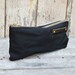 Waxed canvas pouch: Coal.