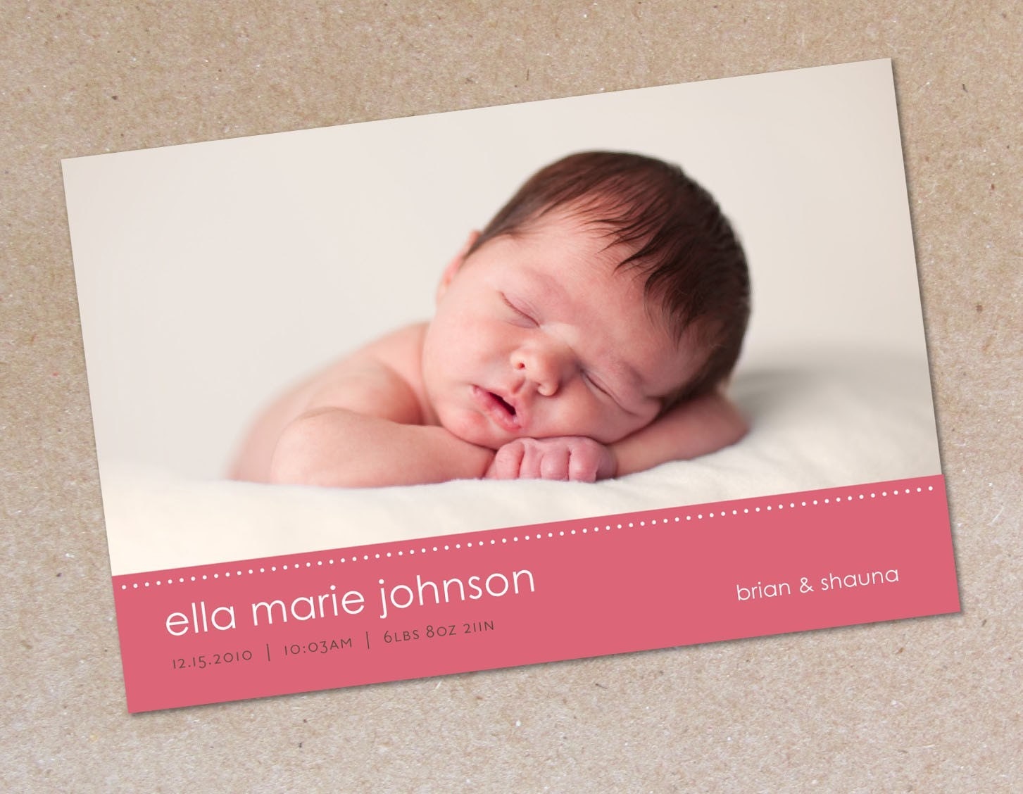 Simple Beauty - Photo Birth Announcement - Baby Girl or Baby Boy