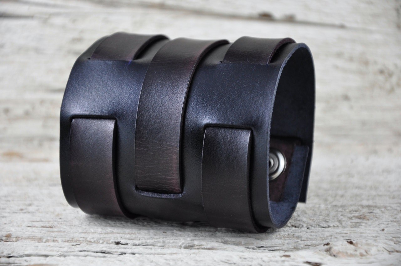Medieval Braid Leather Cuff