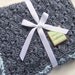 Baby Boy Blankets - Crochet Baby Boy Blankets - Denim Blue Panel Shells Stroller/Travel/Car seat blanket