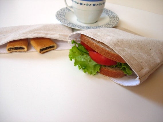 Eco Friendly Reusable Sandwich and Snack Bag Set - Set of 2