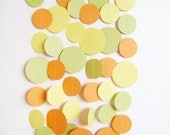 Paper Garland in orange yellow and green citrus shades