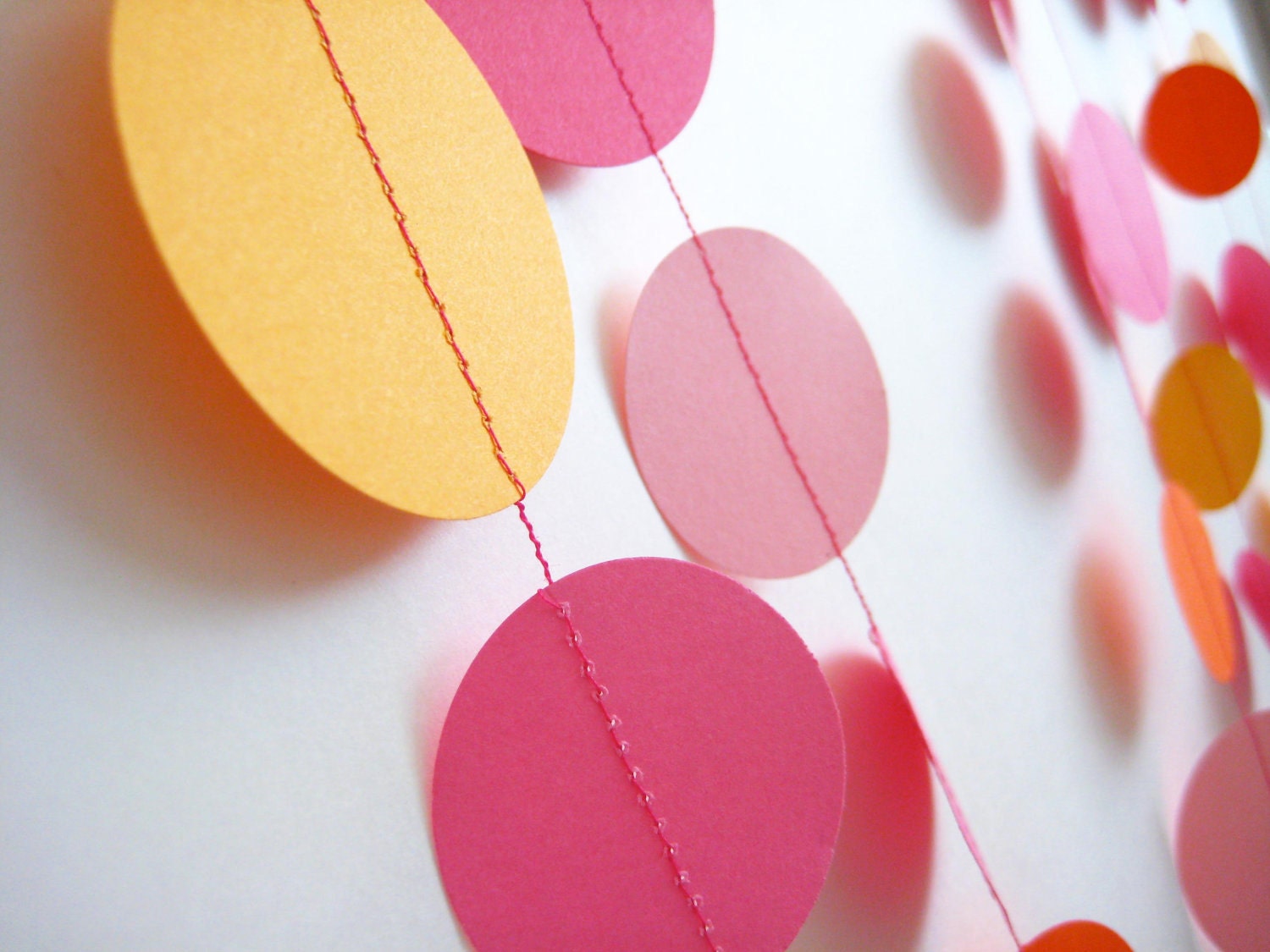 Pink and Orange Paper Garland