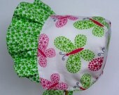 Sun Hat - BABY BONNET - Vintage Inspired - Butterflies