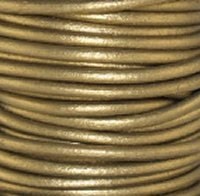 2m (6.5 feet) 1.5mm Leather Cord Metallic TOTA Quality Round soft LEAD FREE usa
