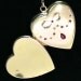 Heart shaped locket ruby diamonds made in France Antique Jewelry