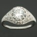 Great Gatsby diamond engagement ring platinum 1920s wedding jewelry