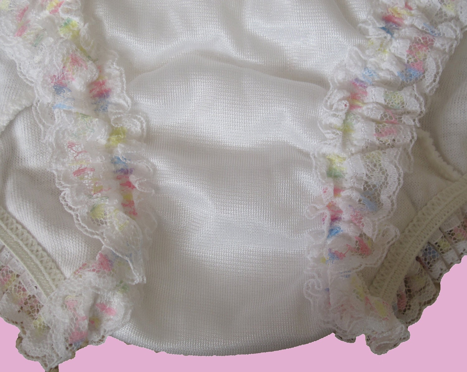 Ruffled White Sissy Panties Rhumba Style Nylon By Boudoirbarbie