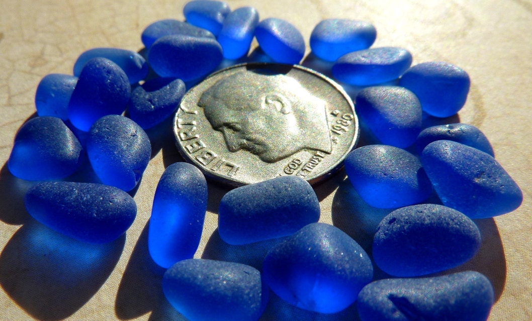 Vintage Cobalt Blue Sea Glass Tinies