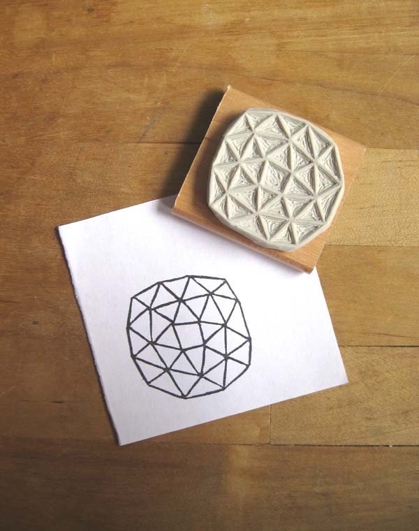 Crystal Configuration 05 - Hand Carved Stamp