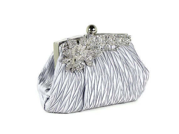 silver vintage clutch