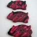 Three pigs button set polymer clay handmade pink and black