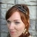 Black Sequin Leaf Appliqué Headband for Adults and Women