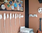 Game Controller Wall Clip - Xbox 360 Wii PlayStation Storage and Organizer - 4 Pack, White