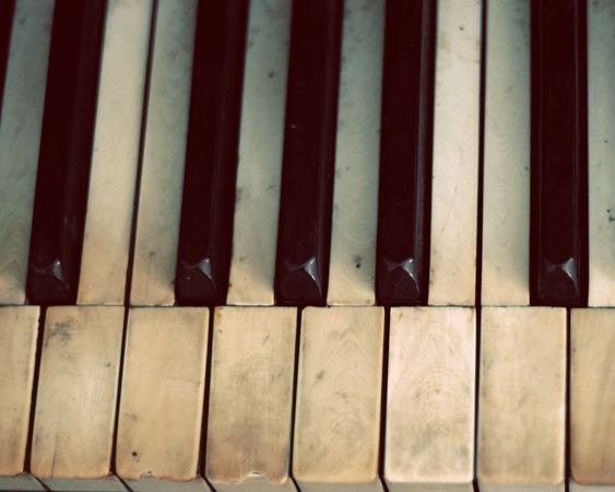 Piano Photograph, Fingers, 5x7 Print, Still Life Photo, Neutral Colors, Black, Cream, Vintage Tones, Fine Art Photography
