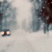 Surreal Landscape Photo,  Winter Driv,e 8x8 Print, Winter Scene, Car, Snow Storm,  Michigan, Fine Art Photography
