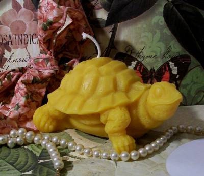 Beeswax Large Turtle Tortoise Candle