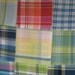 Preppy Pink Green Patchwork Madras Plaid Fabric 1yard- 44 inches wide 100% cotton