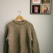 SALE mens knit sweater made from SCOTTISH WOOL in white and blue size s - m - 15 dollar sweater sale