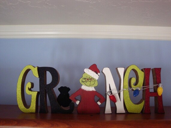 christmas home decor grinch wood letters by thepatternbag christmas home decor grinch wood letters by thepatternbag