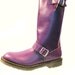 Vintage 1980's Purple Leather Dr. Martens Motorcycle Boots from England woman's size 9