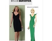 Butterick Dress Pattern B5418 - Misses' Dress in 2 Variations - MAGGY LONDON - SZ 6/8/10/12