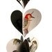 Heart Garland- Birds- Paper Decoration- Vintage Field Guide to Birds