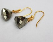 A Chunk of (Fools) Gold in Pyrite and Gold Earrings