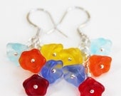 Summer Blooms Lucite Flower Earrings
