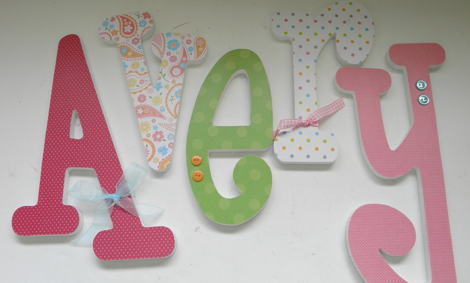 Wooden Letters -Hawaiian Girls Theme - Coordinates with Melanie Monkey bedding by CoCo and Company-avail in any size or font in this shop