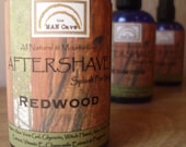 AFTERSHAVE- REDWOOD - All Natural Face Conditioner For Kissable Skin with Aloe, Green Tea and Chamomile by Man Cave Soapworks