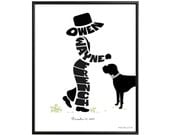 Personalized Little Boy with Dog Print - Framed