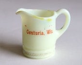 Centuria Wisconsin Custard Glass Souvenir Creamer