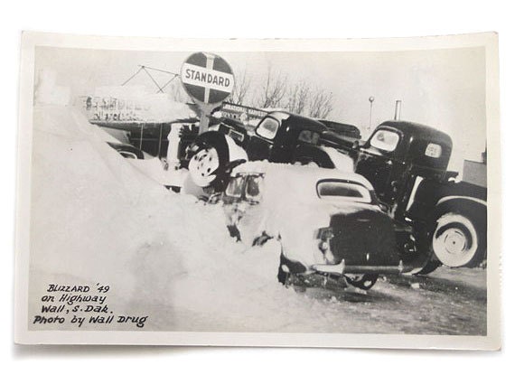 Postcard  1949 Blizzard South Dakota