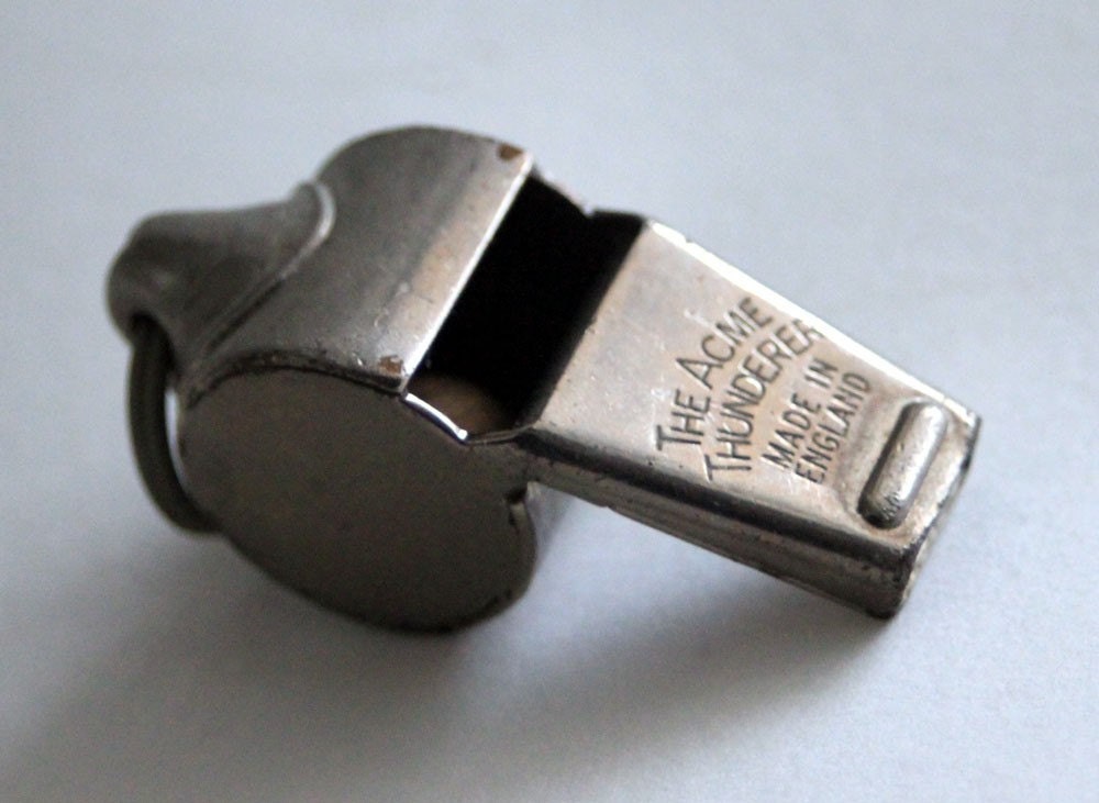 Vintage Acme Thunderer Metal Whistle Made in by albrechtsantiques