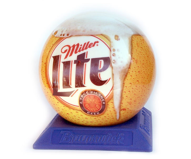 Rare Miller Lite Beer Brunswick Bowling Ball by albrechtsantiques