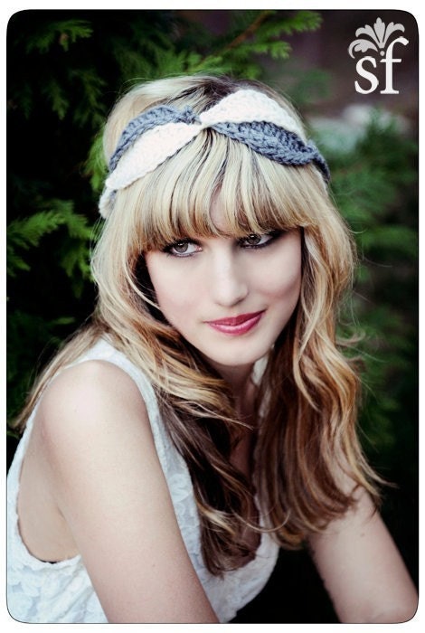 Crochet Leaf Headband -- Chain of Leaves