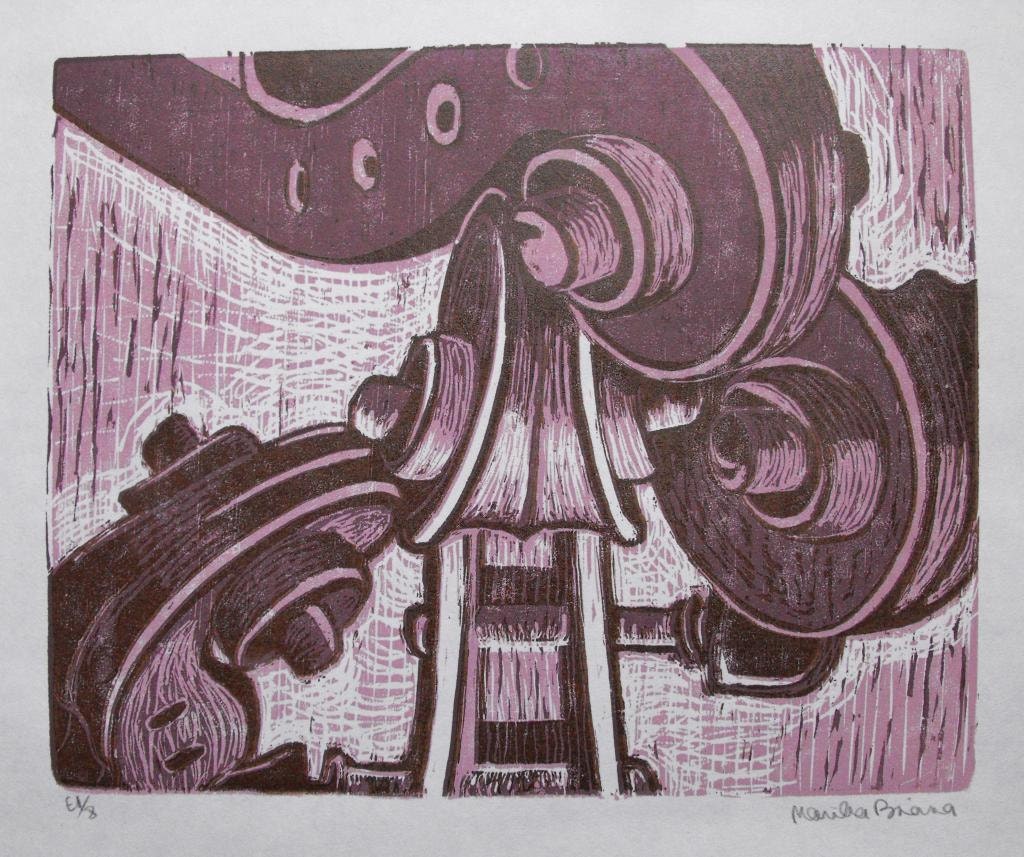 Fiddler's Jig -original woodcut edition