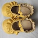 Baby Shoes Ruffled Mary Jane Shoe Yellow Leather Size 4 Only Ready-To-Ship