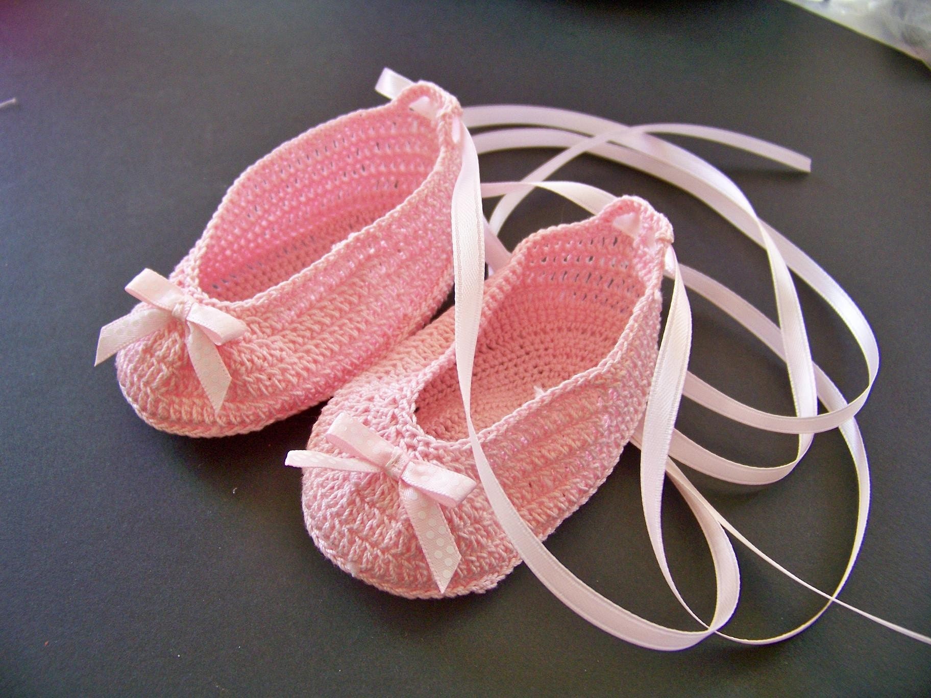 Ballet Booties Slippers 6-9 mo. pink