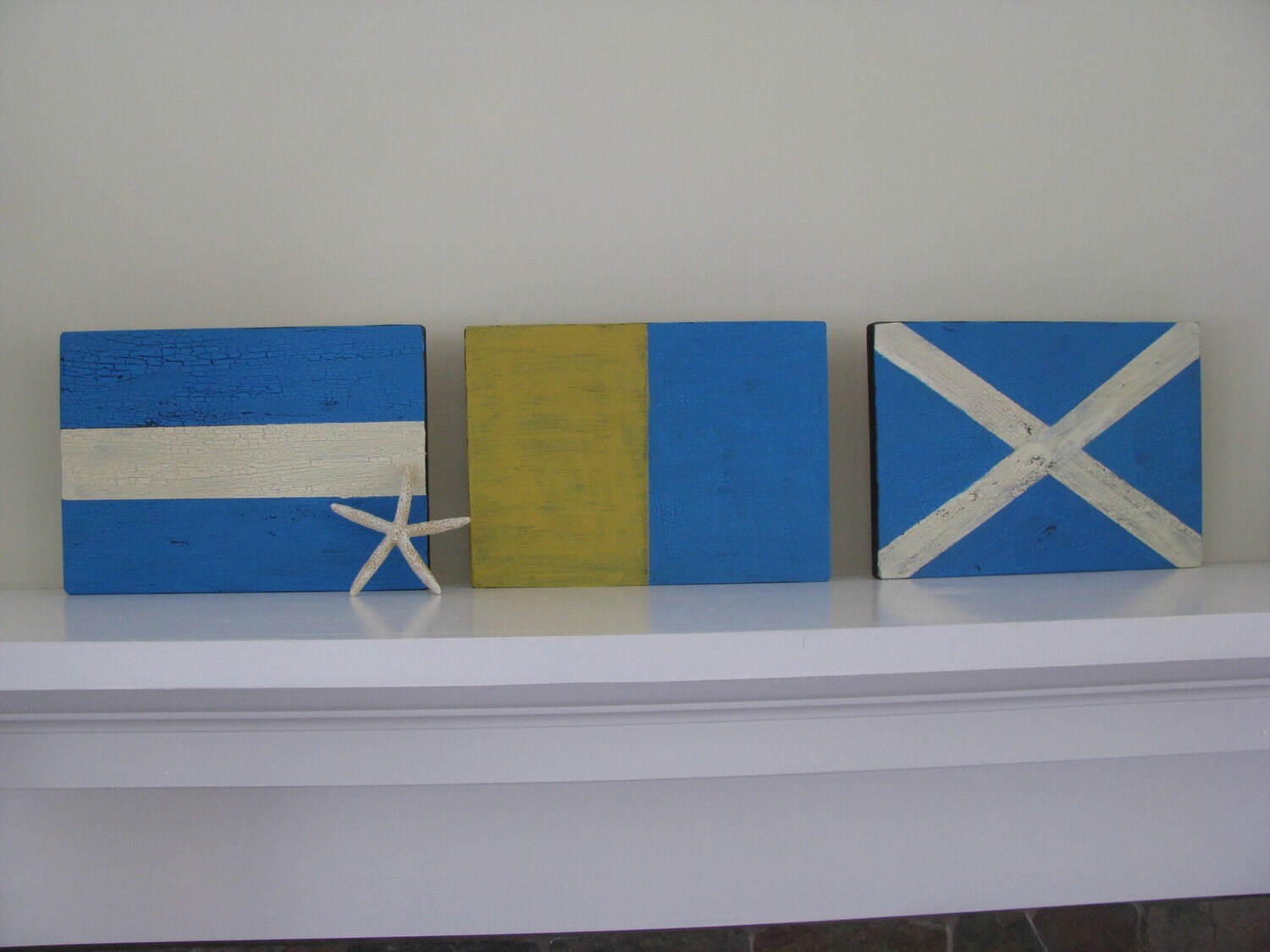 One Nautical Signal Flag Sign---Weddings--Birthdays---Room Decor