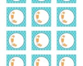 Monograms & Mimosas Printable Gift Tags Cupcake Food Toppers Il_170x135