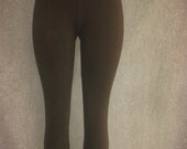 Brown Knit Leggings Organic Eco Clothing Womens Pants