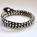 Tripe wrap around in Deep Chocolate Brown with sterling silver
