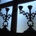 Black Filigree Candelabra Set / Pair Victorian Style