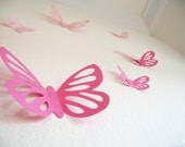 20 3D Wall Butterflies, 3D Butterfly Wall Art, Wall Decor, Butterfly Silhouettes, Wall Decor, Nursery, Wedding Decor, Girls Room