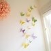 15 Assorted Butterflies, Yellow, Green, Purple, Paper, Wall Decor, Decal, 3D, Stickers, Nursery, Baby Shower, Girls Room, Cardstock