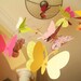 Butterfly Mobile, Paper, Art, Hanging, 3D, Nursery, Baby, Wedding Decor, Baby Shower, Girls Room