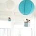 2 Hot Air Balloon Mobile, hot air balloon, Blue, Boys room decor, Ceiling hanging, Baby Boy Nursery, 3D Wall Art
