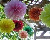 Party Poms - Set of 10 Tissue Paper Poms - Your Colors Il_170x135